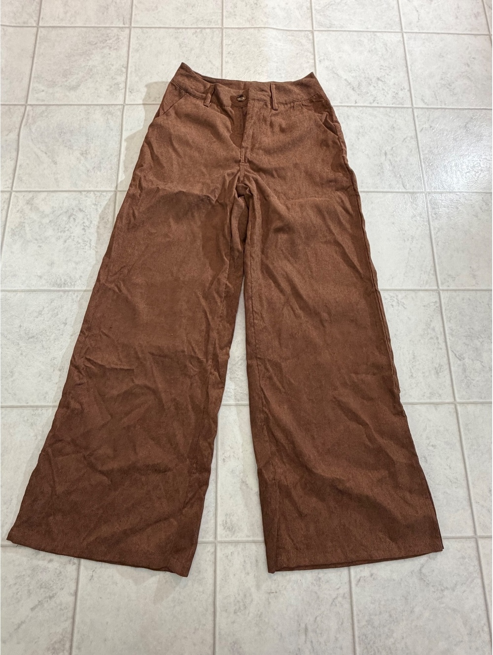 SHEIN brown wide leg pants